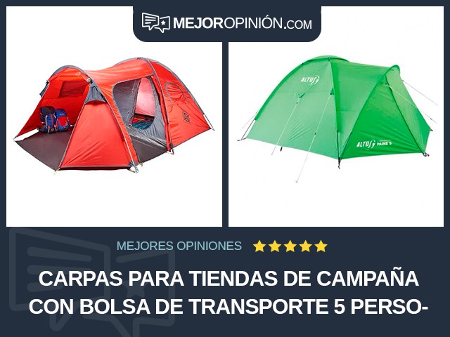 Carpas para tiendas de campaña Con bolsa de transporte 5 personas