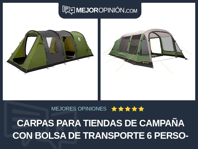 Carpas para tiendas de campaña Con bolsa de transporte 6 personas