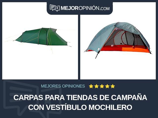 Carpas para tiendas de campaña Con vestíbulo Mochilero