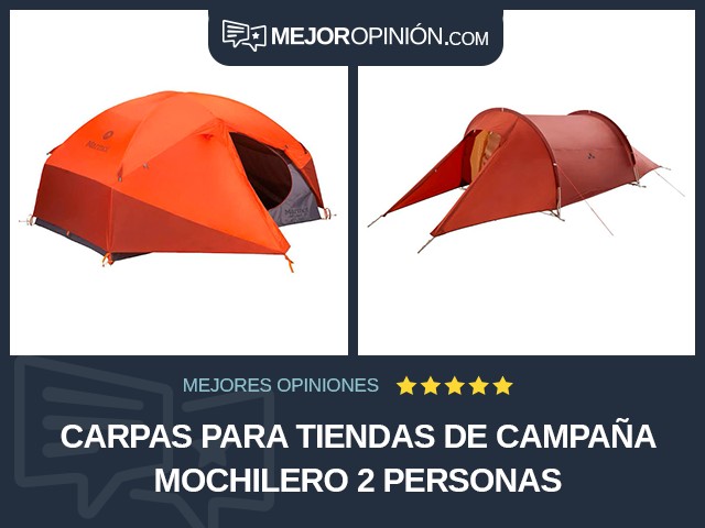 Carpas para tiendas de campaña Mochilero 2 personas