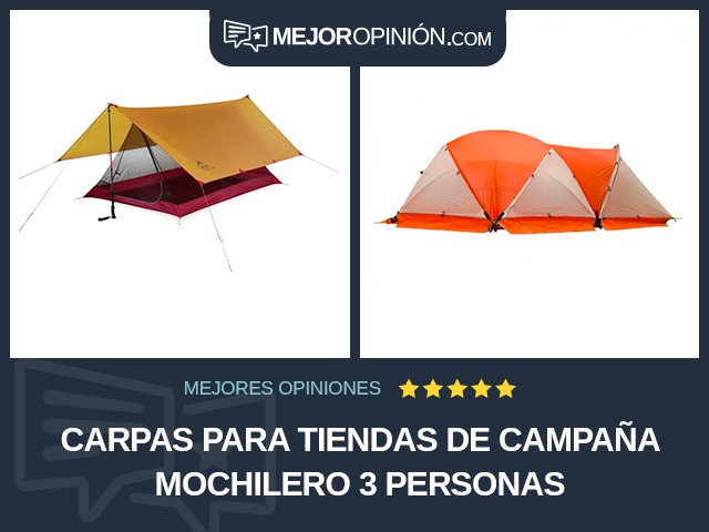 Carpas para tiendas de campaña Mochilero 3 personas