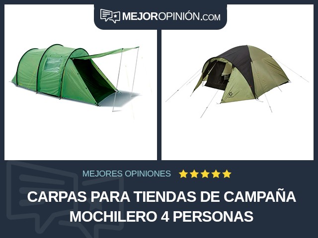 Carpas para tiendas de campaña Mochilero 4 personas