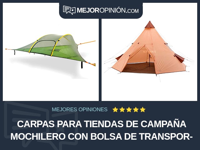 Carpas para tiendas de campaña Mochilero Con bolsa de transporte