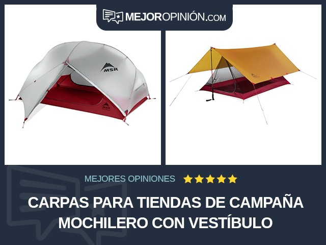 Carpas para tiendas de campaña Mochilero Con vestíbulo