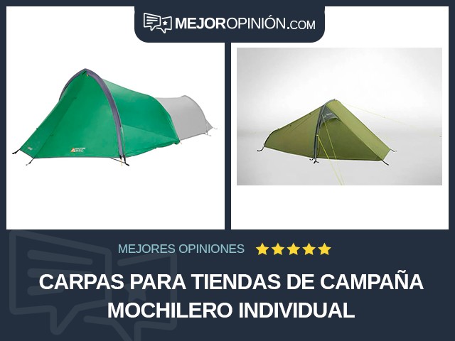 Carpas para tiendas de campaña Mochilero Individual