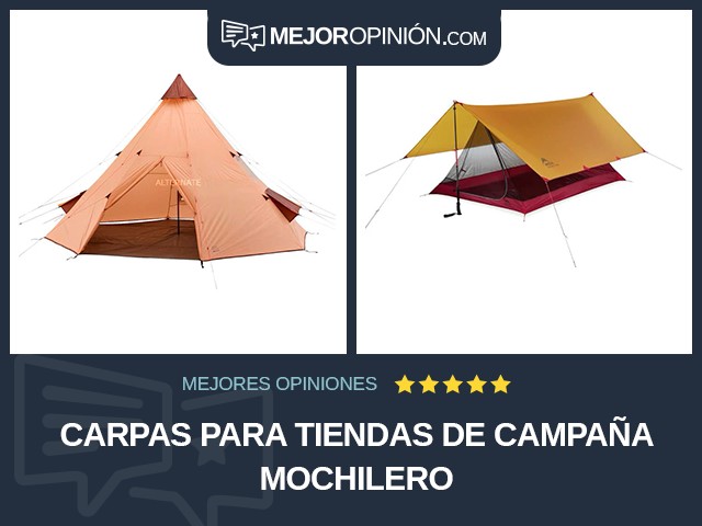 Carpas para tiendas de campaña Mochilero