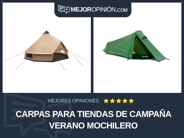 Carpas para tiendas de campaña Verano Mochilero