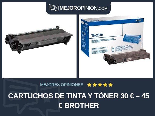 Cartuchos de tinta y tóner 30 € – 45 € Brother