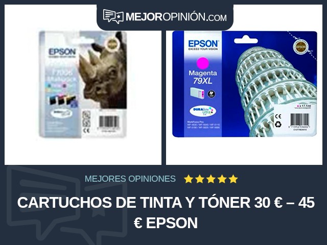 Cartuchos de tinta y tóner 30 € – 45 € Epson