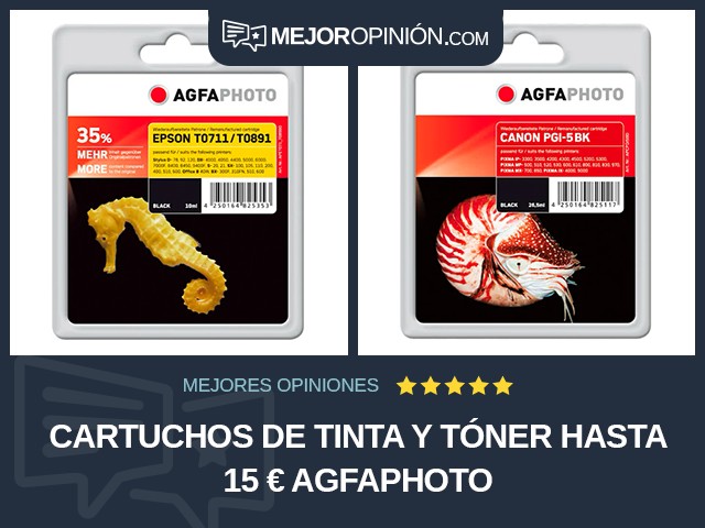 Cartuchos de tinta y tóner Hasta 15 € AgfaPhoto