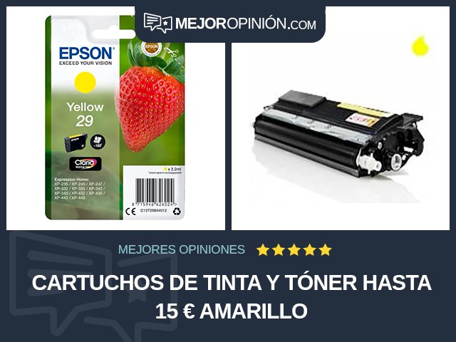 Cartuchos de tinta y tóner Hasta 15 € Amarillo