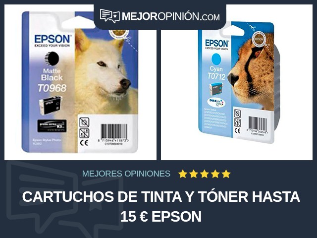 Cartuchos de tinta y tóner Hasta 15 € Epson