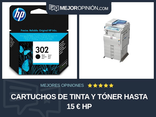 Cartuchos de tinta y tóner Hasta 15 € HP