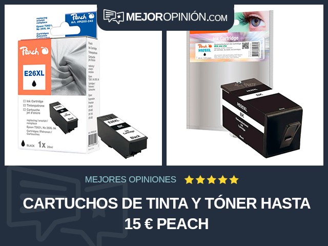 Cartuchos de tinta y tóner Hasta 15 € Peach