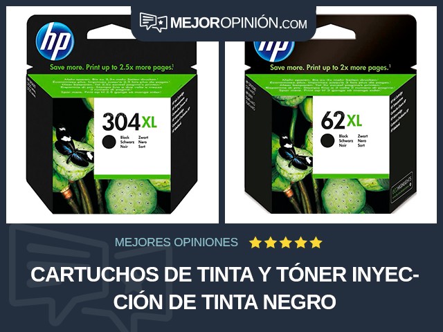 Cartuchos de tinta y tóner Inyección de tinta Negro