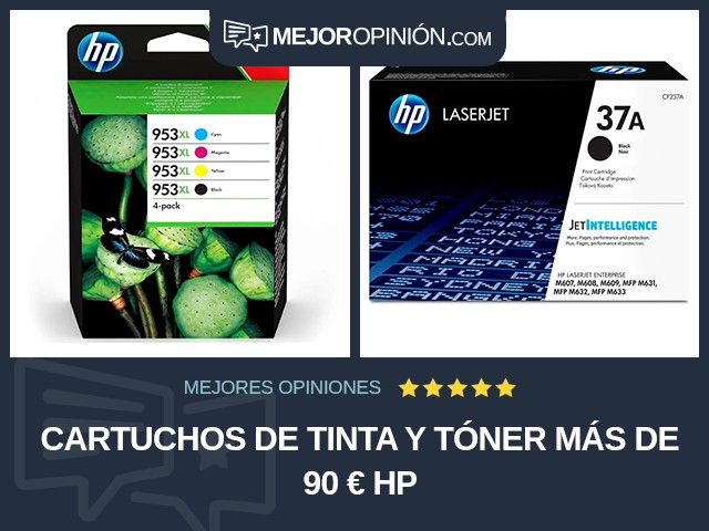 Cartuchos de tinta y tóner Más de 90 € HP