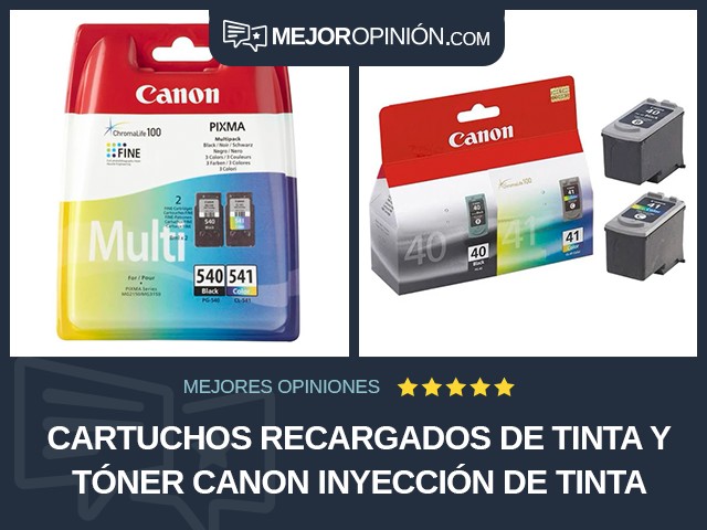 Cartuchos recargados de tinta y tóner Canon Inyección de tinta