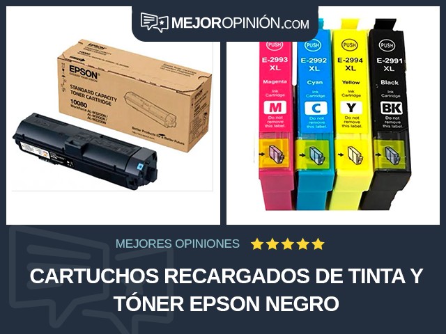 Cartuchos recargados de tinta y tóner Epson Negro