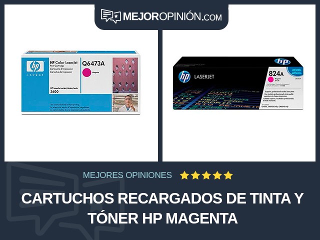 Cartuchos recargados de tinta y tóner HP Magenta