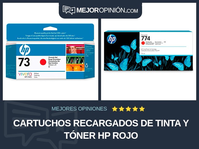 Cartuchos recargados de tinta y tóner HP Rojo