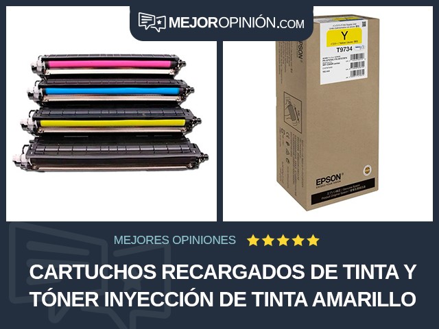 Cartuchos recargados de tinta y tóner Inyección de tinta Amarillo