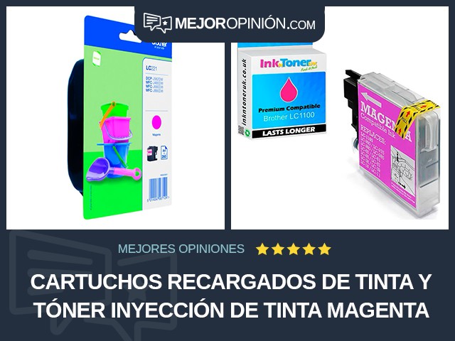 Cartuchos recargados de tinta y tóner Inyección de tinta Magenta