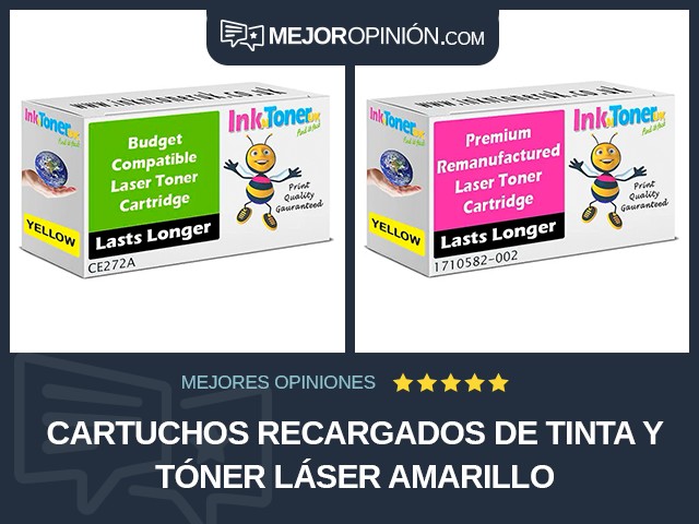 Cartuchos recargados de tinta y tóner Láser Amarillo