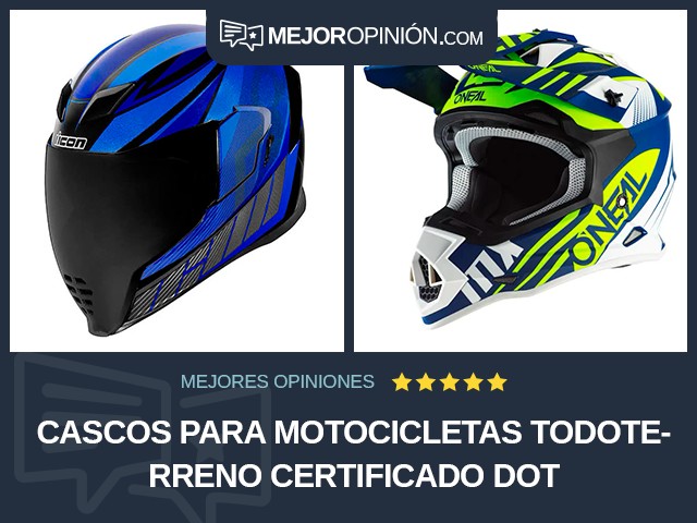 Cascos para motocicletas Todoterreno Certificado DOT