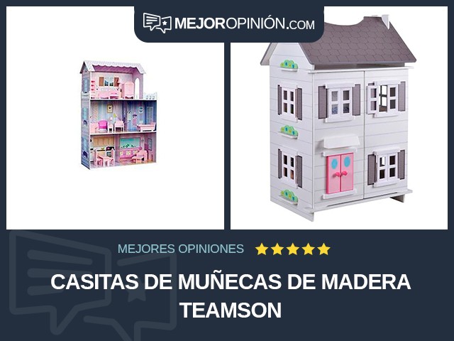 Casitas de muñecas De madera Teamson