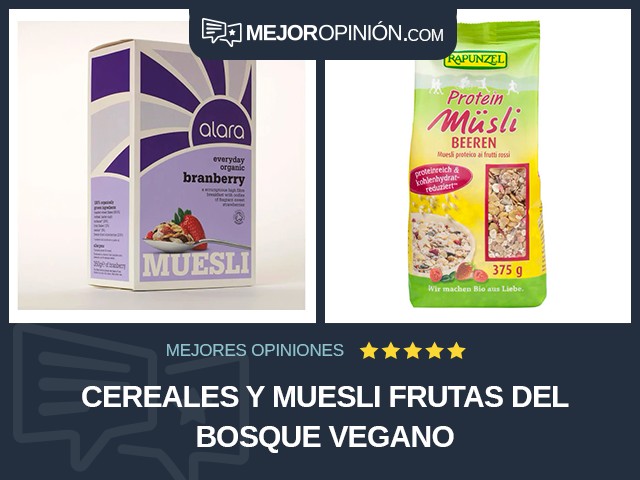 Cereales y muesli Frutas del bosque Vegano