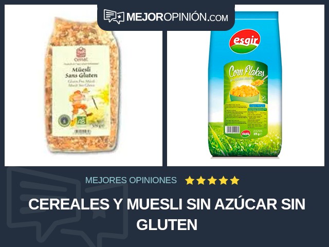 Cereales y muesli Sin azúcar Sin gluten