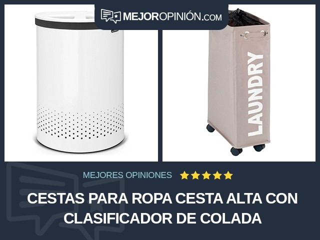 Cestas para ropa Cesta alta Con clasificador de colada