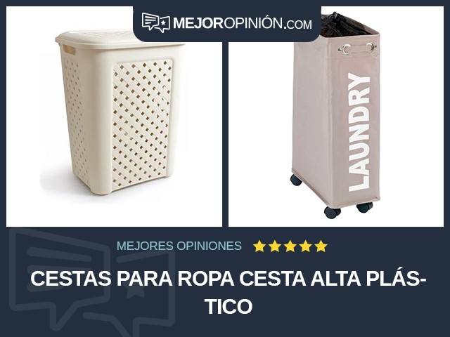 Cestas para ropa Cesta alta Plástico