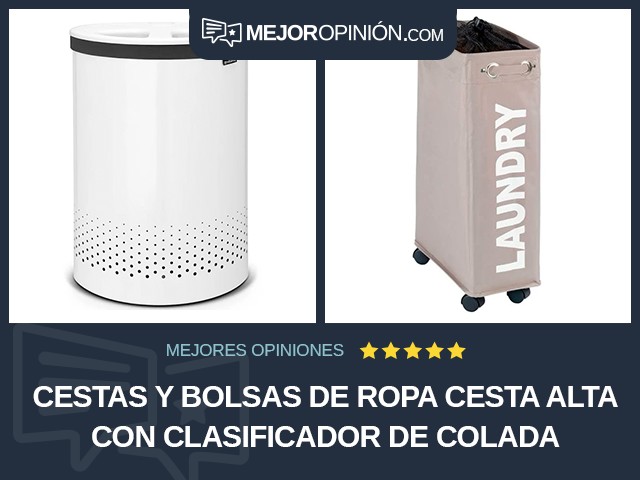 Cestas y bolsas de ropa Cesta alta Con clasificador de colada