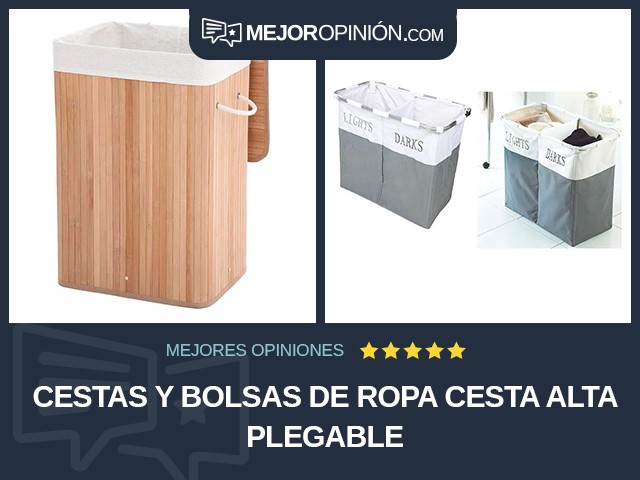 Cestas y bolsas de ropa Cesta alta Plegable