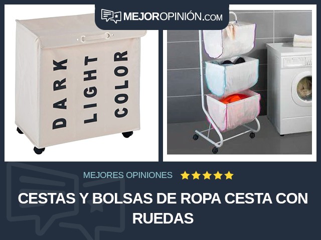 Cestas y bolsas de ropa Cesta Con ruedas