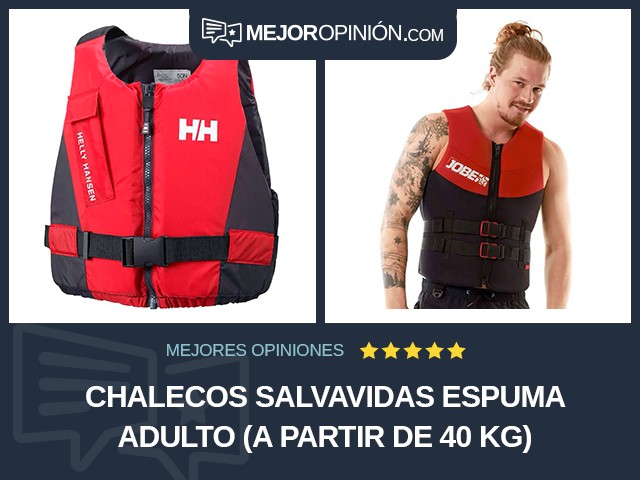 Chalecos salvavidas Espuma Adulto (a partir de 40 kg)