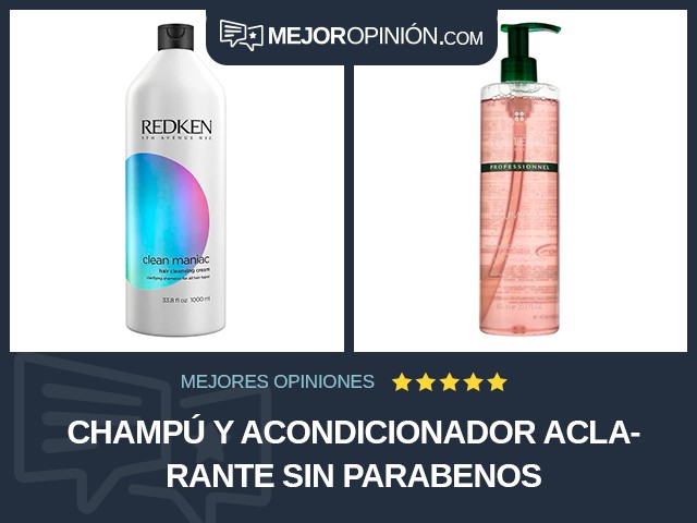 Champú y acondicionador Aclarante Sin parabenos