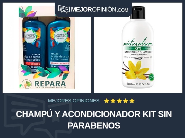 Champú y acondicionador Kit Sin parabenos