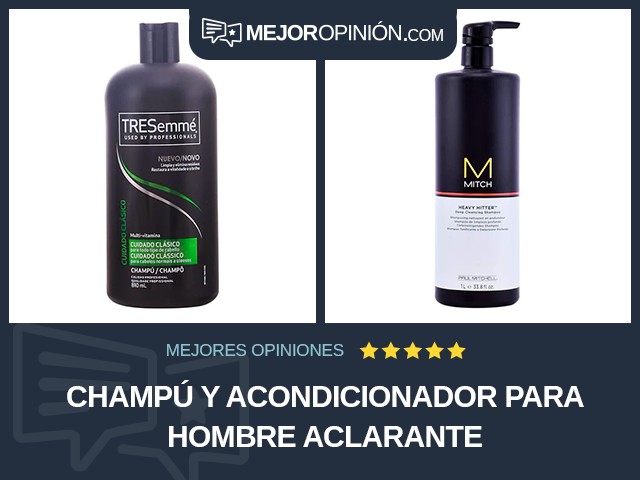 Champú y acondicionador Para hombre Aclarante