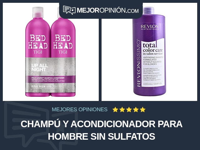 Champú y acondicionador Para hombre Sin sulfatos