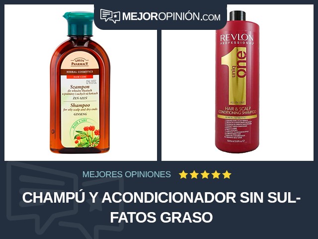 Champú y acondicionador Sin sulfatos Graso