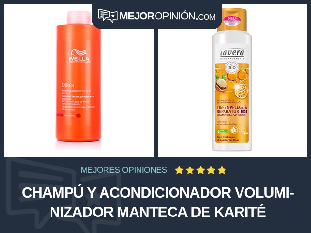 Champú y acondicionador Voluminizador Manteca de karité