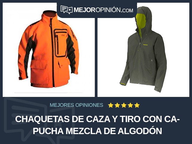 Chaquetas de caza y tiro Con capucha Mezcla de algodón