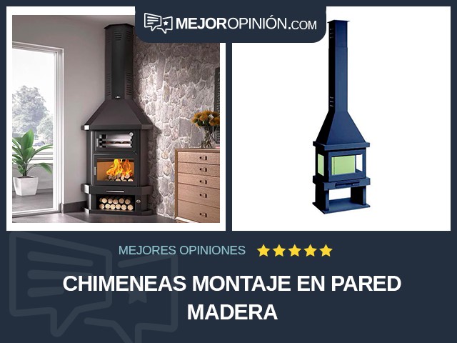 Chimeneas Montaje en pared Madera