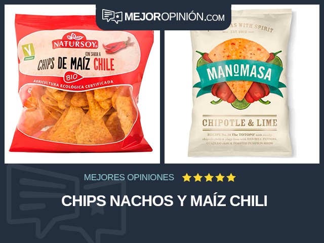 Chips Nachos y maíz Chili