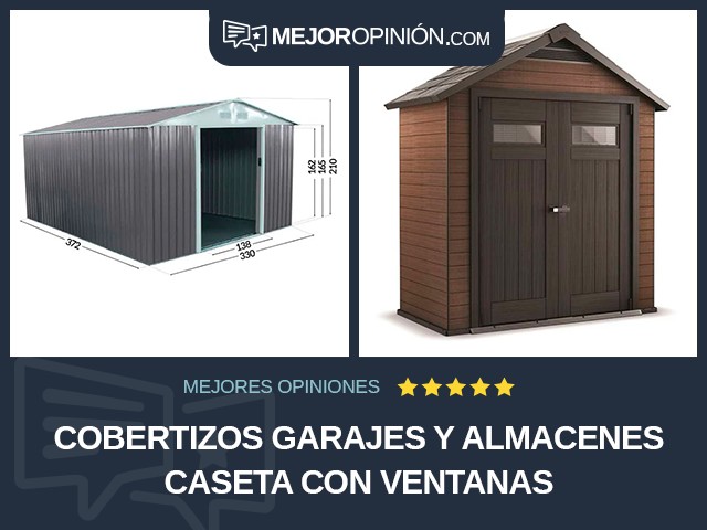 Cobertizos garajes y almacenes Caseta Con ventanas