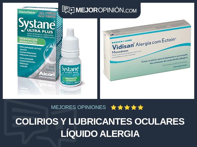 Colirios y lubricantes oculares Líquido Alergia