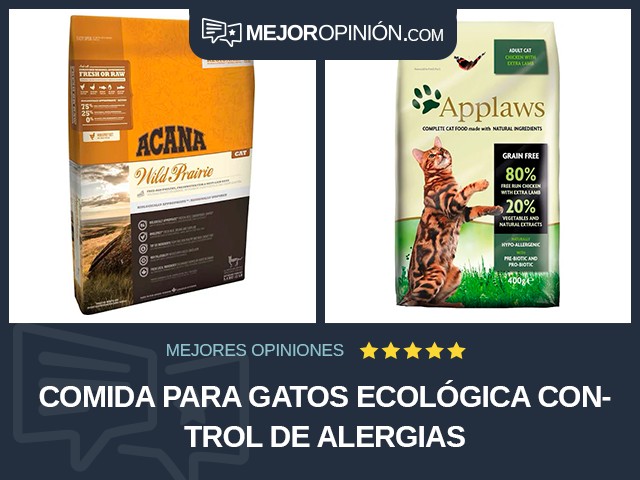 Comida para gatos Ecológica Control de alergias