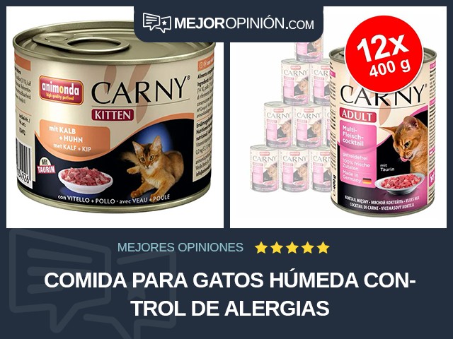 Comida para gatos Húmeda Control de alergias